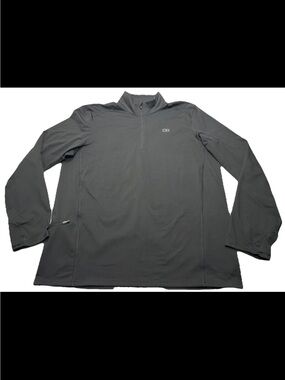 Men's Outdoor Research Baritone Quarter 1/4 Zip Pullover Size XL Black #V064